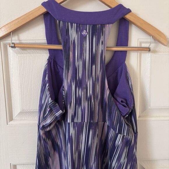 Prana Dress Womens S Purple Built In Bra Racerback Halter Spring Resort Bohemian - Picture 7 of 8
